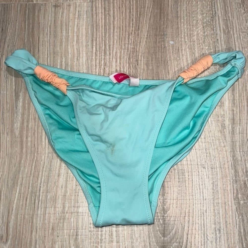 Victoria’s Secret blue and orange bikini bottoms
